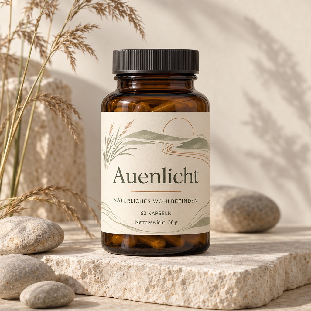 Auenlicht in einer Produktaufnahme mit lesbarem Etikett